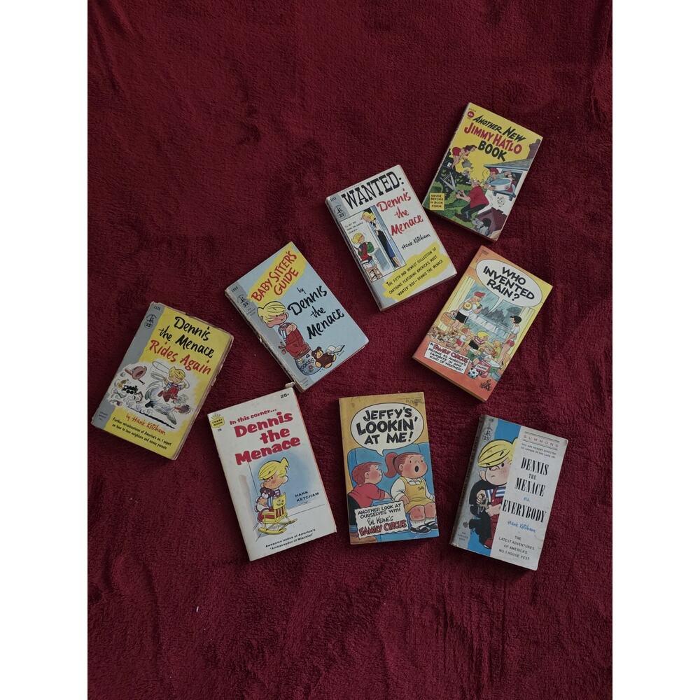 Vintage Dennis the Menace Paperback Lot Hank Ketcham Family Circus Jimmy Hatlo 8